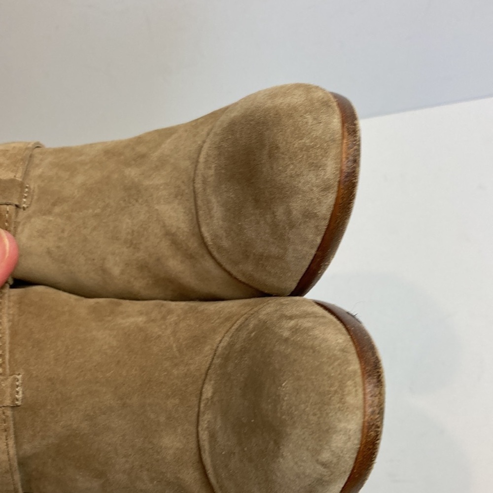 Rag & Bone Harrow Leather Ankle Boots Stone Suede Tan 38.5 EU 8.5 US Neutral - Picture 10 of 16